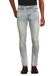 Buffalo Jeans Max-X Skinny Stretch High Rise Distressed Jeans