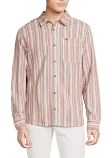 Buffalo Jeans Sagel Striped Linen Blend Shirt