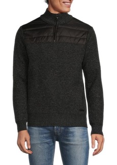 Buffalo Jeans Walker Mockneck Quarter Zip Sweater