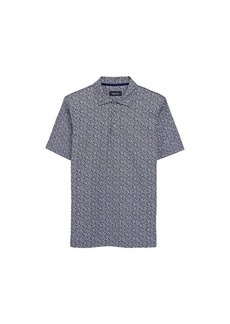 Bugatchi Angelo Leaves Printed Ooohcotton Tech Performance Three-Button Polo