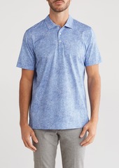 Bugatchi Abstract Print Stretch Cotton Polo in Classic Blue at Nordstrom Rack