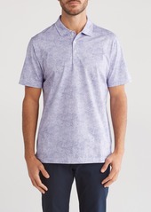 Bugatchi Abstract Print Stretch Cotton Polo in Classic Blue at Nordstrom Rack