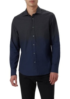 Bugatchi Axel Shaped Fit Solid Stretch Cotton Button-Up Shirt