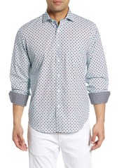 Bugatchi Classic Fit Ice Pop Print Cotton Sport Shirt at Nordstrom