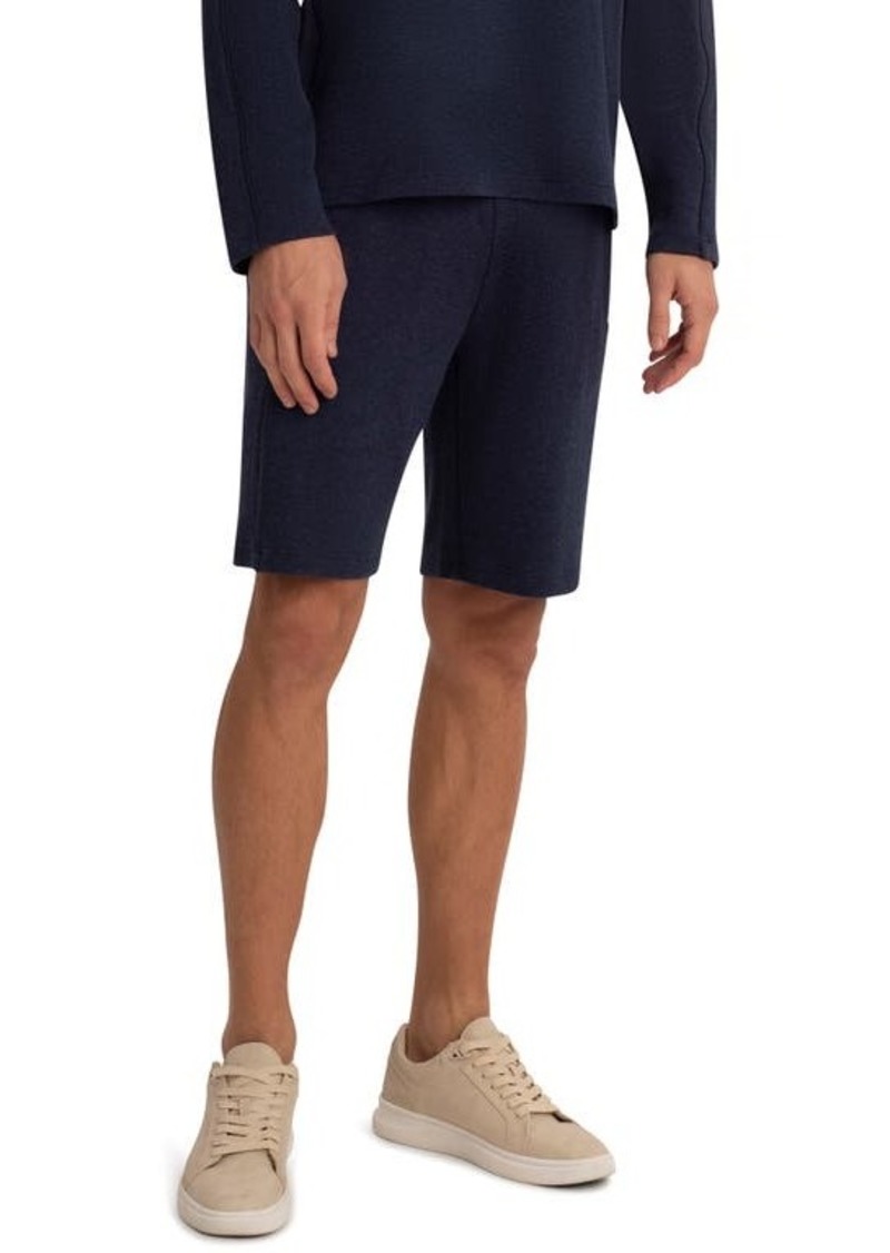 Bugatchi Comfort Drawstring Cotton Blend Fleece Sweat Shorts