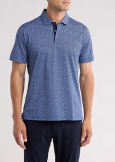 Bugatchi Dot Stretch Cotton Polo in Classic Blue at Nordstrom Rack