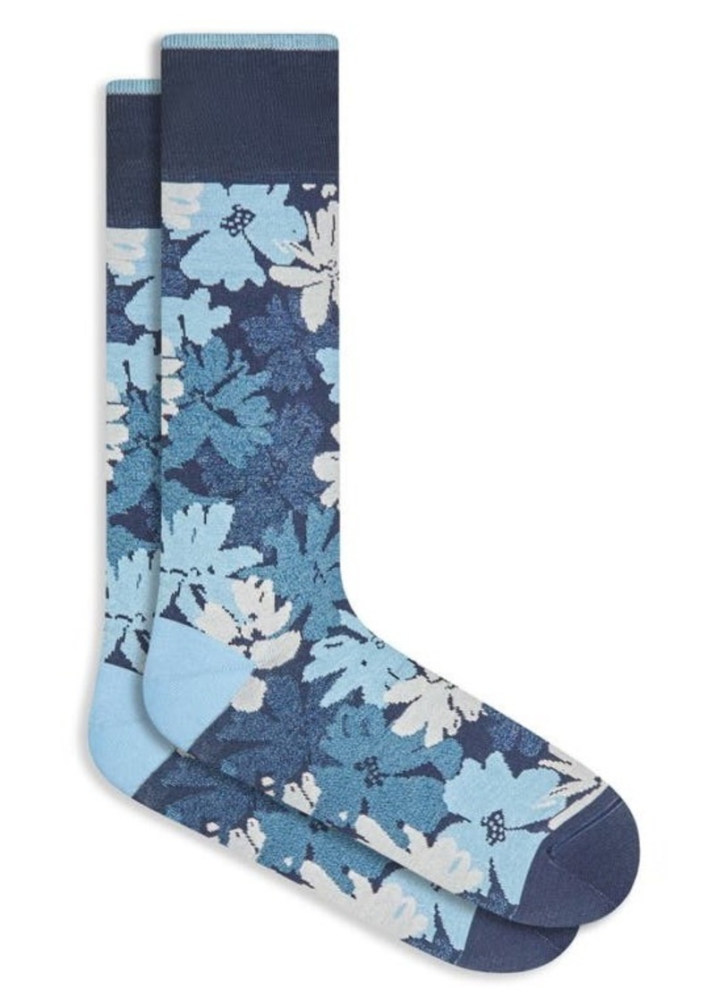 Bugatchi Floral Jacquard Dress Socks