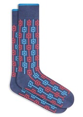 Bugatchi Geo Pattern Dress Socks