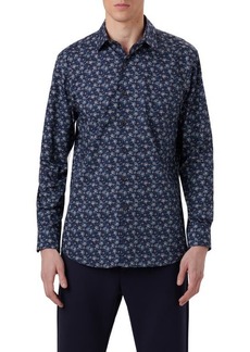 Bugatchi Julian Shaped Fit Floral Stretch Cotton Button-Up Shirt