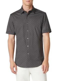 Bugatchi Miles OoohCotton Geometric Short Sleeve Button-Up Shirt