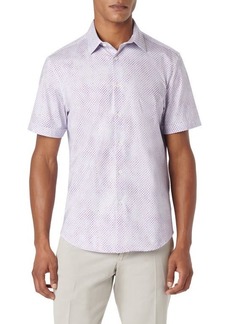 Bugatchi Miles OoohCotton Geometric Short Sleeve Button-Up Shirt
