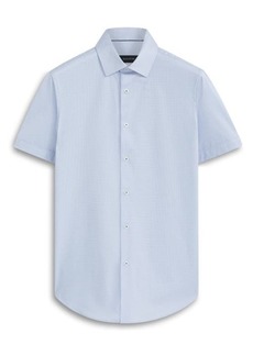 Bugatchi Miles OoohCotton Serpentine Print Short Sleeve Button-Up Shirt