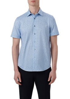 Bugatchi Miles OoohCotton Print Short Sleeve Button-Up Shirt