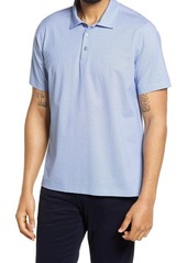 Bugatchi OoohCotton® Tech Geo Print Short Sleeve Polo in Periwinkle at Nordstrom