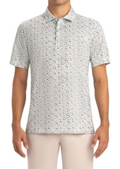 Bugatchi OoohCotton® Print Polo in Mint at Nordstrom