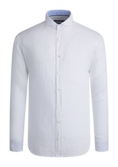 Bugatchi Shaped Fit Button-Up Linen Shirt