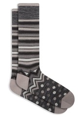 Bugatchi Stripe & Polka Dot Dress Socks