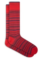 Bugatchi Stripe Mercerized Cotton Blend Socks