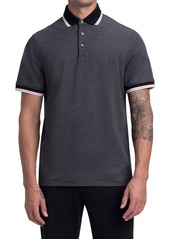 Bugatchi Stripe Tipped Polo in Black at Nordstrom Rack