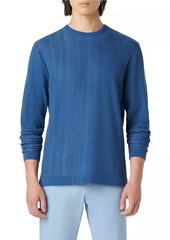 Bugatchi Cotton & Silk Long-Sleeve Crewneck Sweater