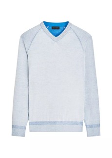 Bugatchi Cotton-Silk V-Neck Sweater
