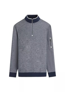 Bugatchi Long-Sleeve Quarter-Zip Sweater