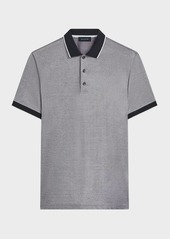 Bugatchi Men's Short-Sleee 3-Button Polo Shirt