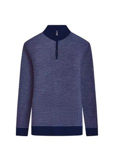 Bugatchi Merino Wool-Silk Half-Zip Sweater