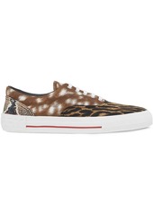 Burberry animal print canvas low-top sneakers