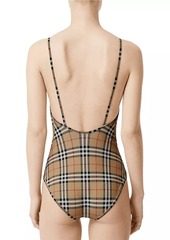 Burberry Archive Check One-Piece Swimsuit