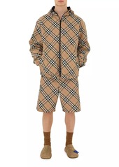 Burberry Archive Check Reversible Zip-Up Hooded Jacket