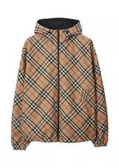 Burberry Archive Check Reversible Zip-Up Hooded Jacket