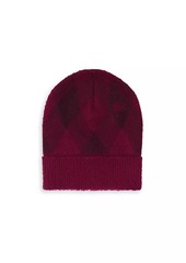 Burberry Argyle Jacquard-Woven Wool Beanie