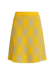 Burberry Argyle Wool Relaxed-Fit Skirt