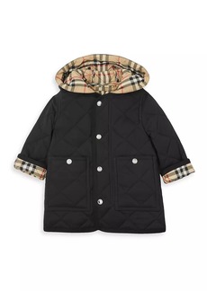 Burberry Baby Boy's Diamond Quilted Nylon Hooded Coat