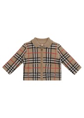 Burberry Kids Baby checked wool jacket