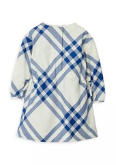 Burberry Baby Girl's & Little Girl's Check Blouson-Sleeve Dress