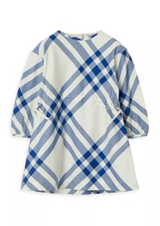 Burberry Baby Girl's & Little Girl's Check Blouson-Sleeve Dress