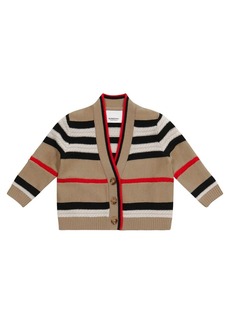 Burberry Kids Baby Icon Stripe wool and cashmere cardigan