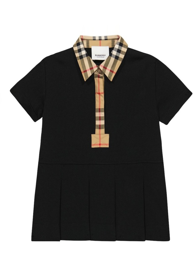 Burberry Kids Baby pleated cotton dress