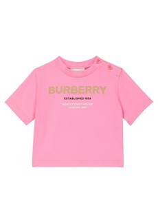 Burberry Kids Baby printed cotton-blend T-shirt
