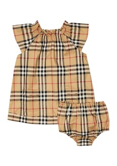 Burberry Kids Baby Vintage Check cotton-blend dress and bloomers set