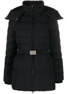 Burberry belted hooded padded jacket