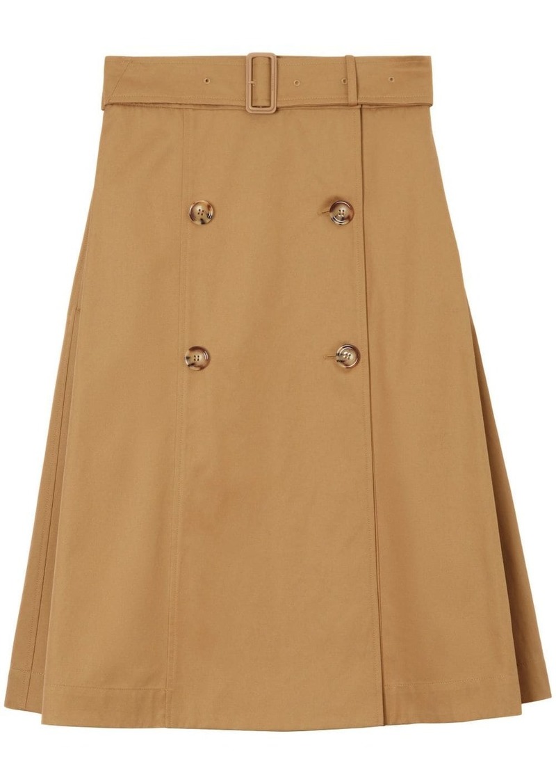 Burberry belted-waist flared skirt