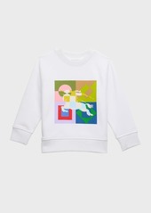 Burberry Boy's Jimmie EKD Geo-Print Sweatshirt, Size 3-14
