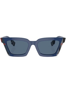 Burberry Briar check-print square-frame sunglasses
