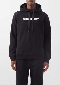 Burberry - Andsell Logo-print Cotton Hooded Sweatshirt - Mens - Black