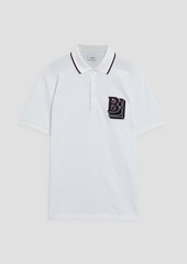 Burberry - Appliquéd cotton-piqué polo shirt - White - XS