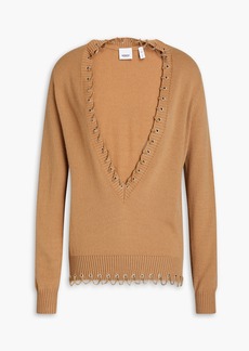 Burberry - Chain-embellished cashmere sweater - Brown - S