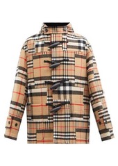 Burberry - Check Hooded Wool-blend Duffel Coat - Mens - Beige
